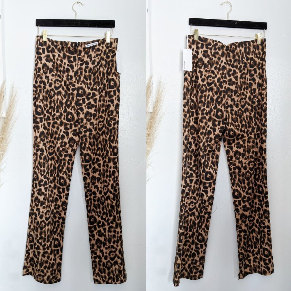 NWT Reformation Sera Leopard Pant Size 10 - Picture 3 of 6
